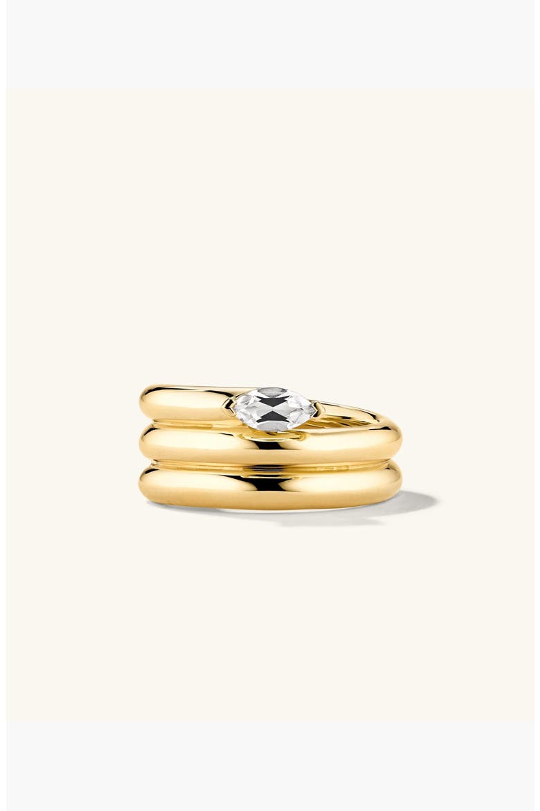 Boa Gemstone Coil Ring, Alternate, color, White Topaz