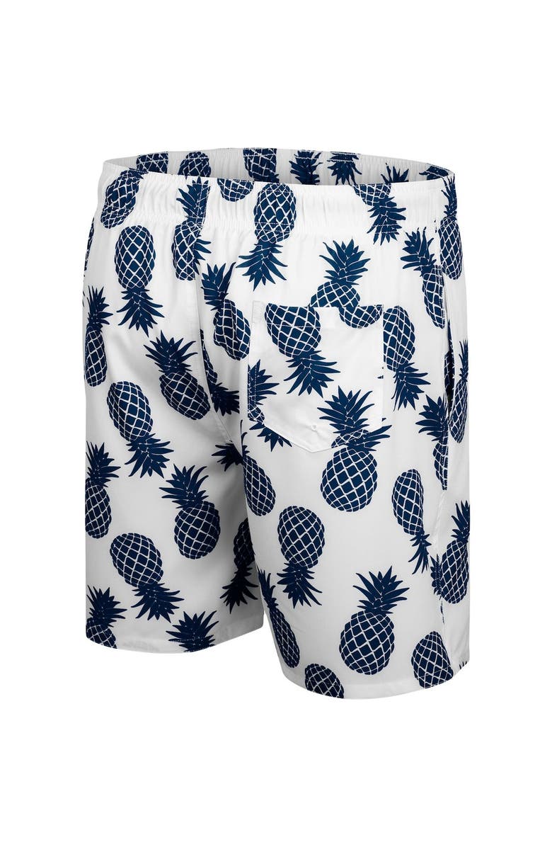 COLOSSEUM Men's Colosseum White/Navy Ole Miss Rebels Pineapple Swim Shorts, Alternate, color, White