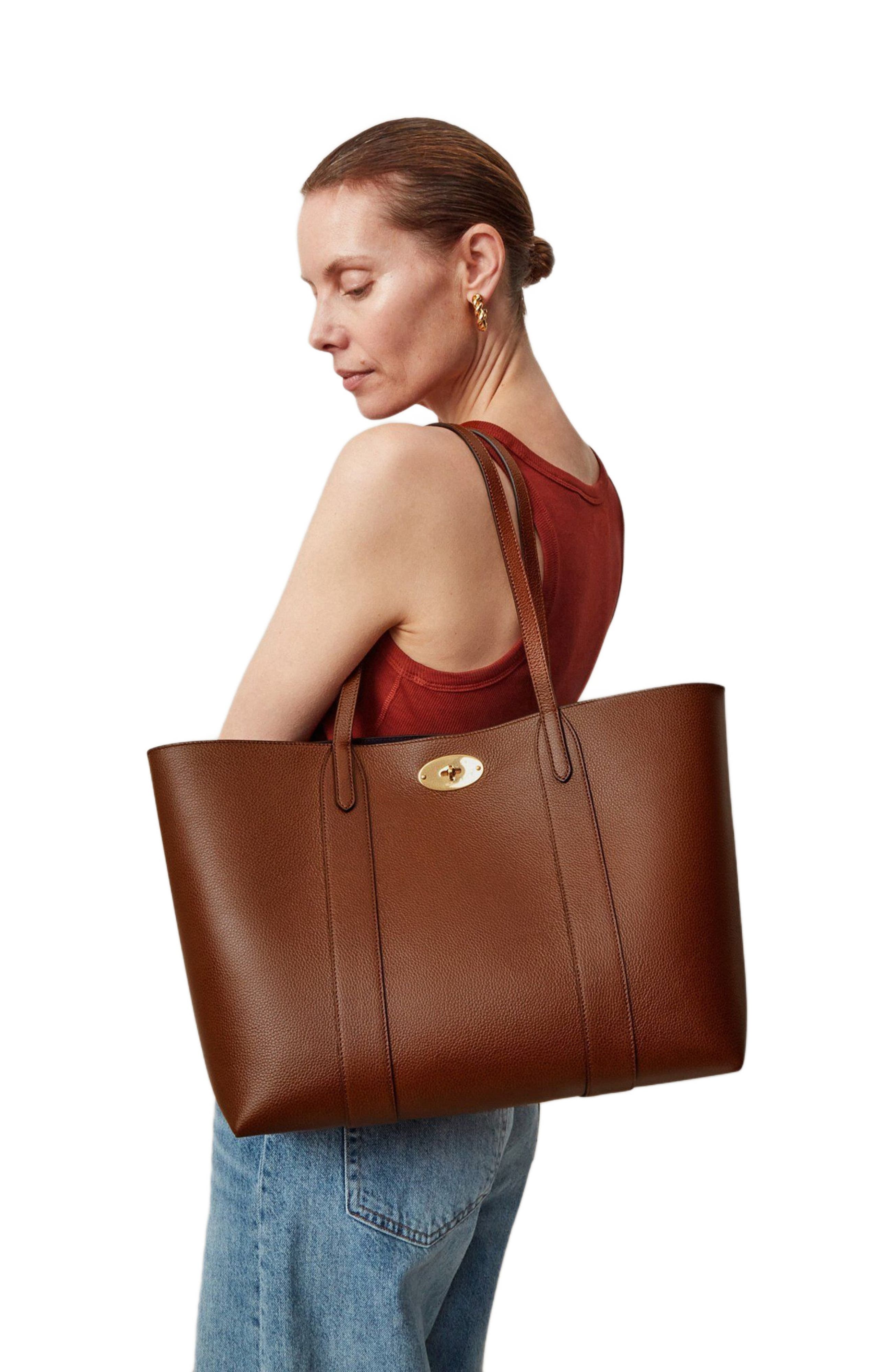 Mulberry Bayswater Leather Tote, Alternate, color, Oak