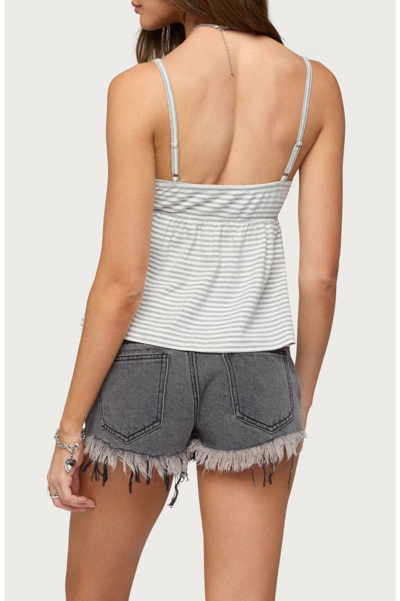 Orietta Stripe Babydoll Camisole, Alternate, color, GRAY-MELANGE