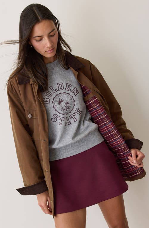 Marine Layer Riley Cotton Barn Jacket In Brown