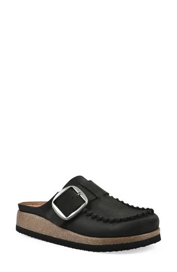 White Mountain Footwear Bayberry Mule In Black Nubuck