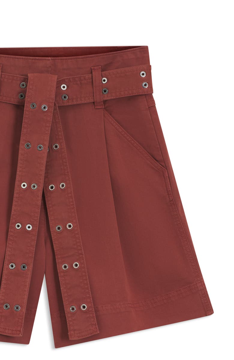 BOSS Orange Tulina Twill Shorts, Alternate, color, Henna