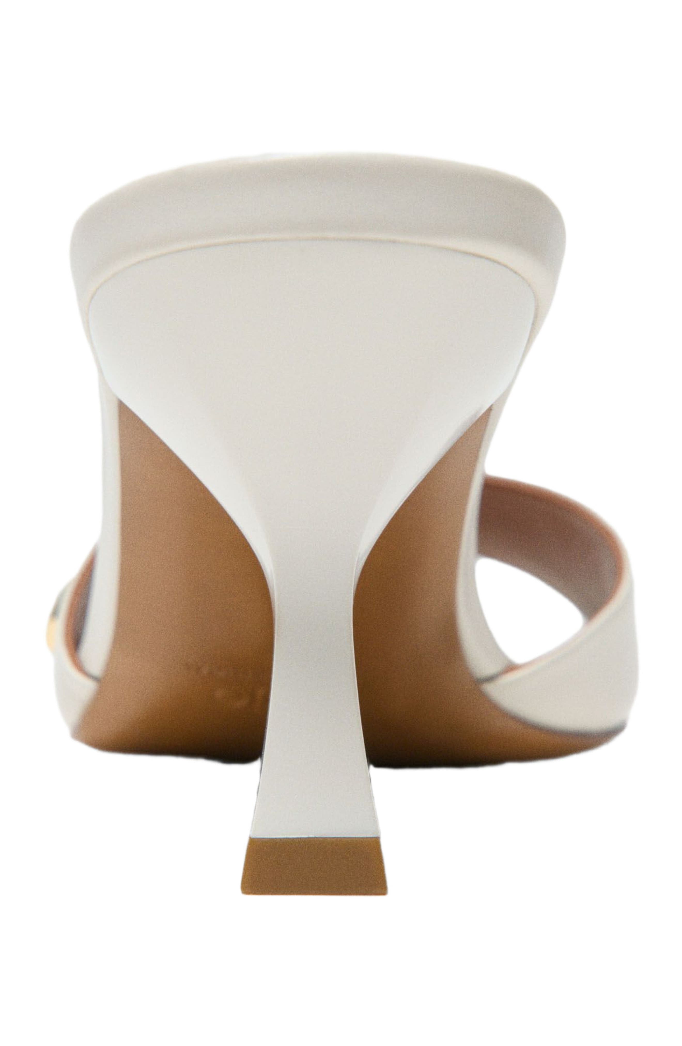 maje Leather mules, Alternate, color, White