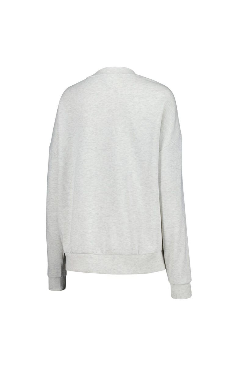 GAMEDAY COUTURE Women's Gameday Couture Ash Florida State Seminoles Team Effort Pullover Sweatshirt & Shorts Sleep Set, Alternate, color,