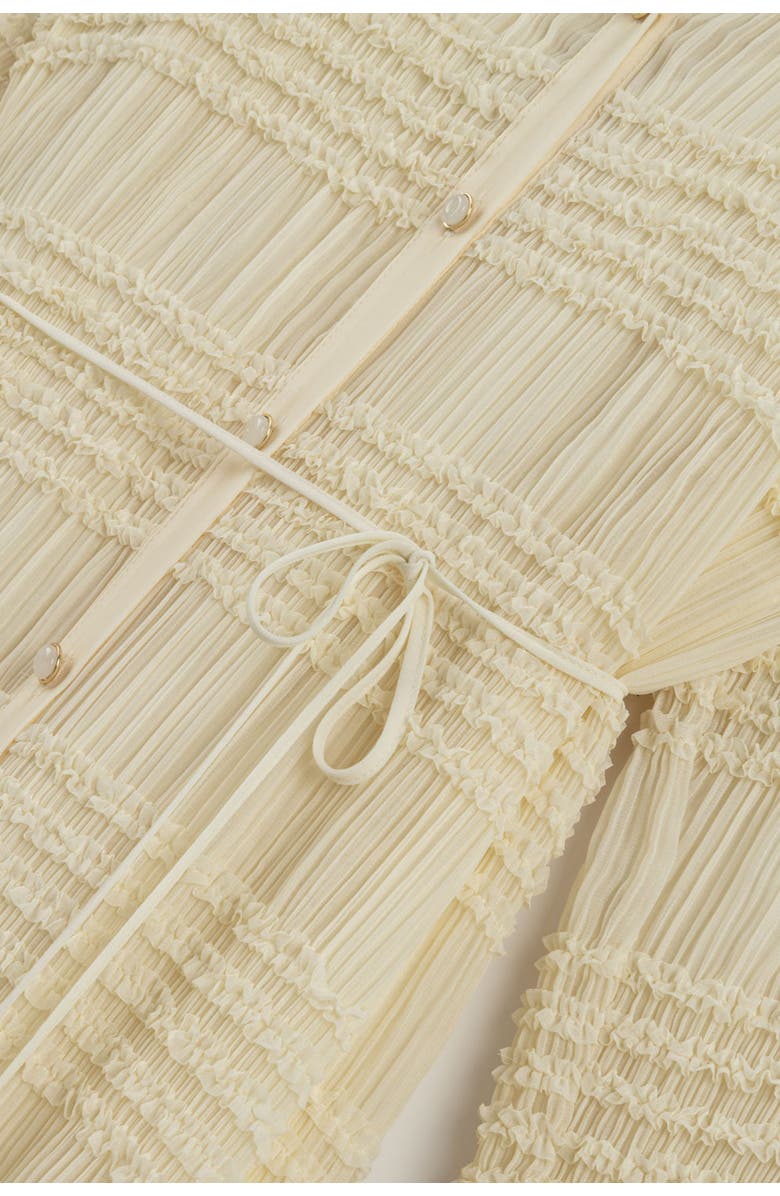 Nocturne Ruffle Detailed Maxi Dress, Alternate, color, Ivory