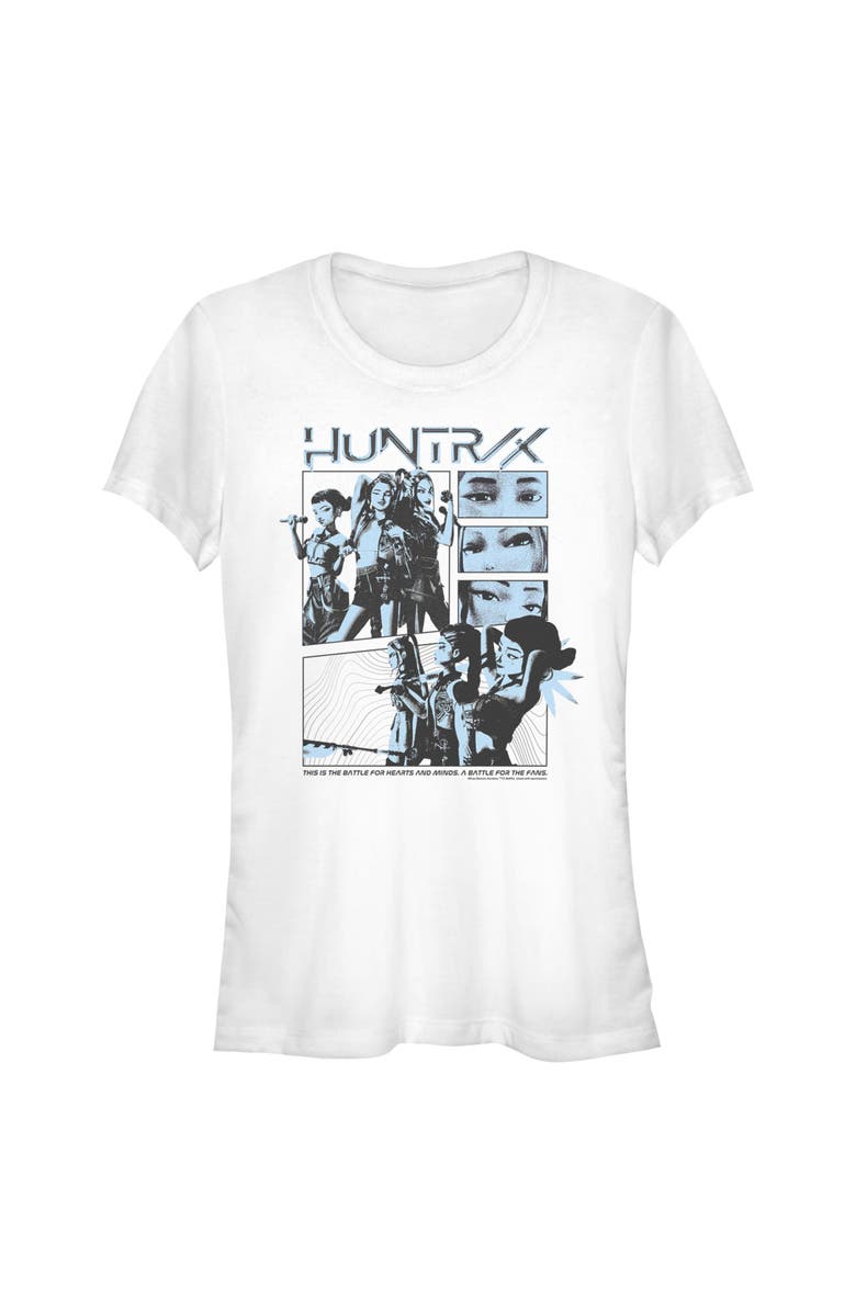 KPop Demon Hunters Junior's KPop Demon Hunters A Battle For The Fans  Graphic T-Shirt, Main, color, White