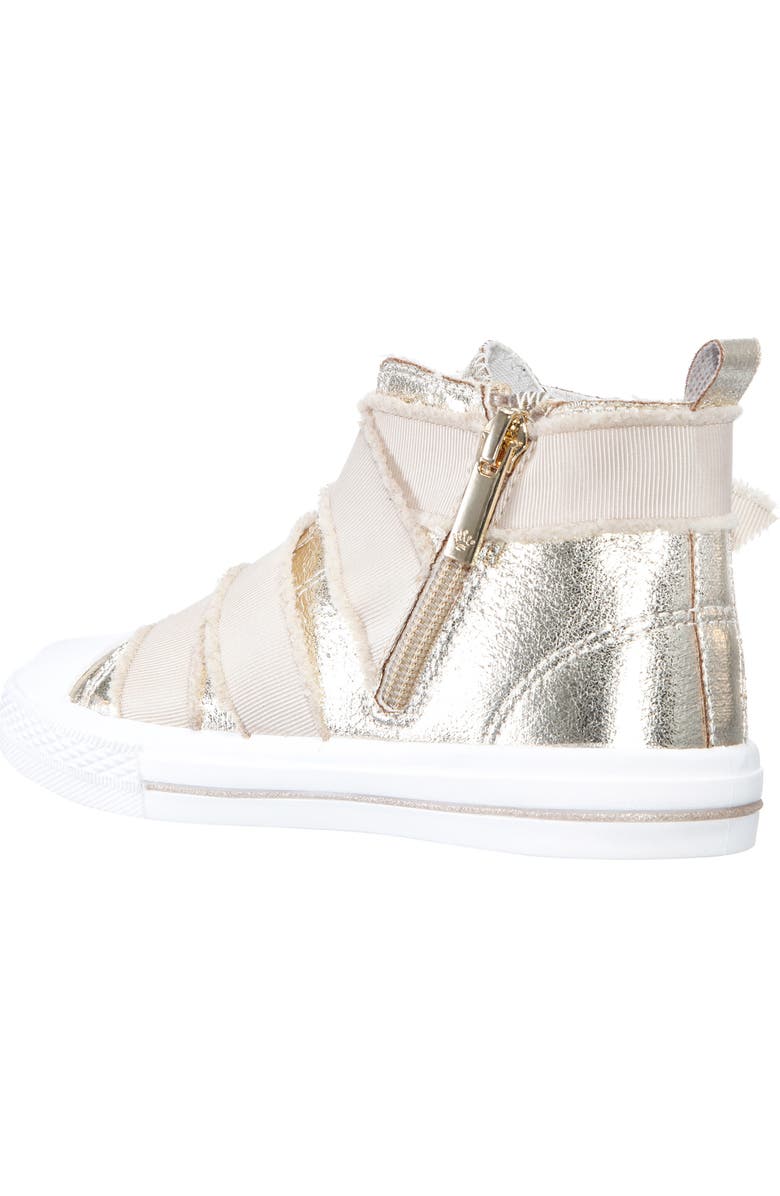 Nina Ellen Metallic High Top Sneaker, Alternate, color,