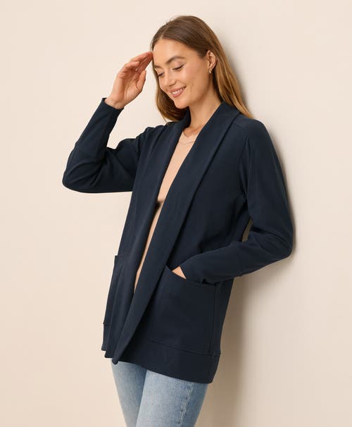 Pact Organic Airplane Wrap Cardigan In Blue