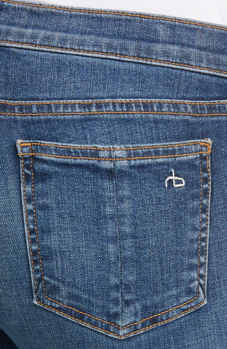 rag & bone Cate Step Hem Ankle Skinny Jeans, Alternate, color, Hampton