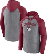 FANATICS Men's Fanatics Branded Heathered Gray/Cardinal Arizona Cardinals By Design Raglan Pullover Hoodie