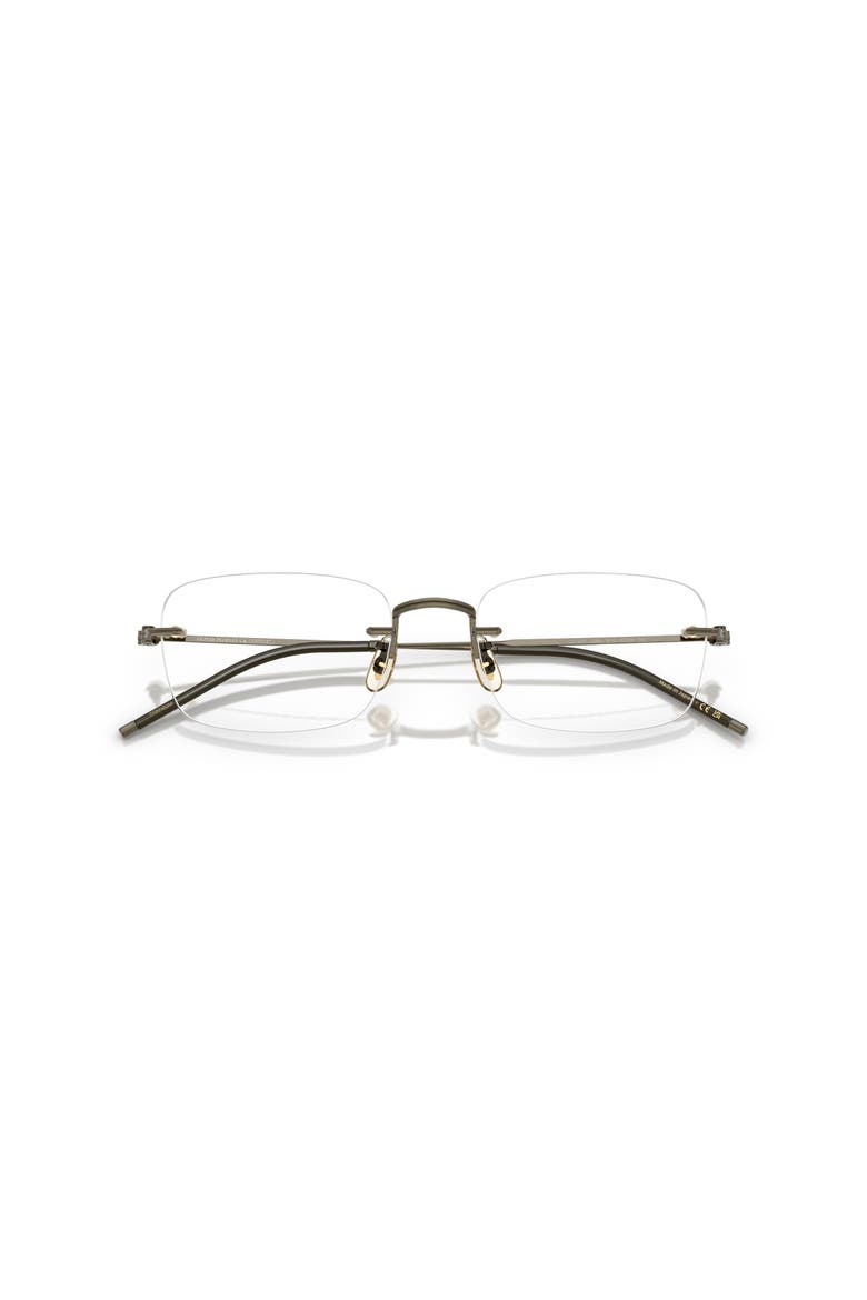 53mm Rectangle optical glasses, Alternate, color, Gold