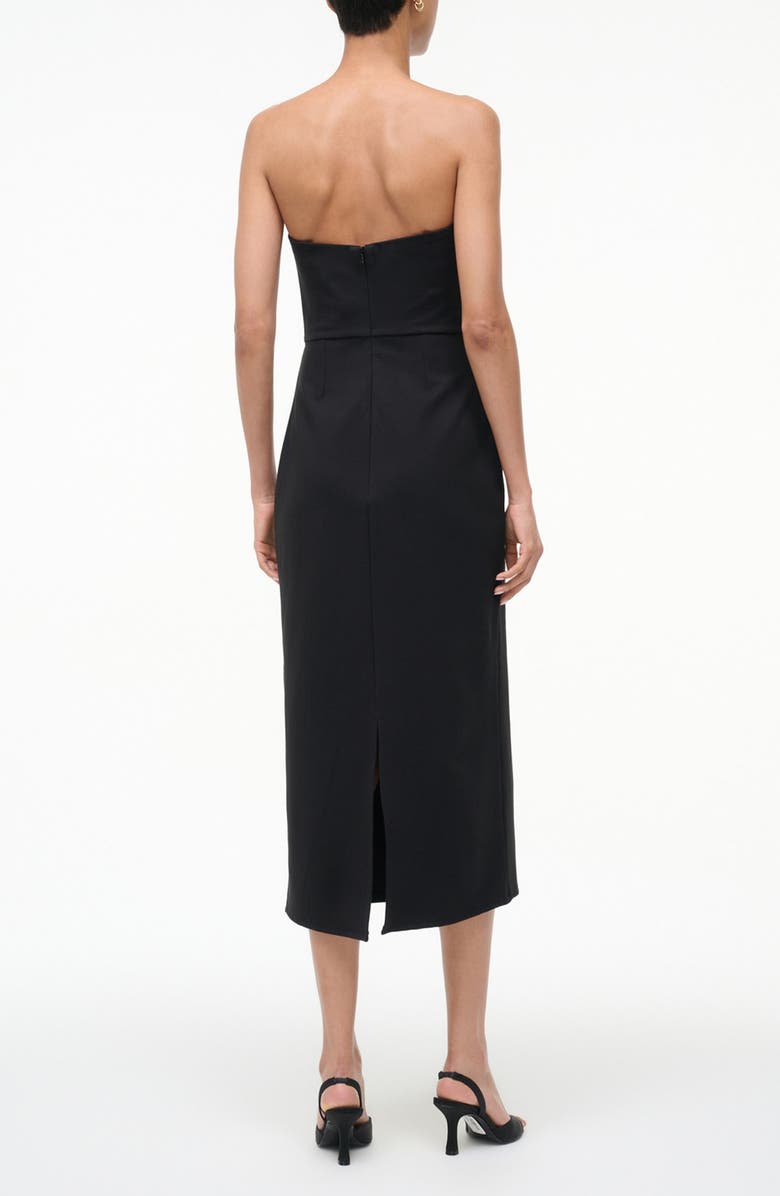 STAUD Brooke Beaded Placed Floral Strapless Column Dress, Alternate, color, Night Iris