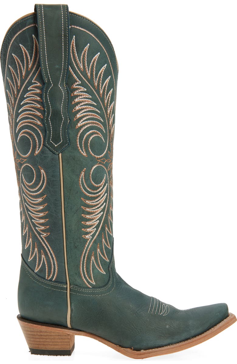 CIRCLE G Contrast Embroidery Tall Western Boot, Alternate, color,