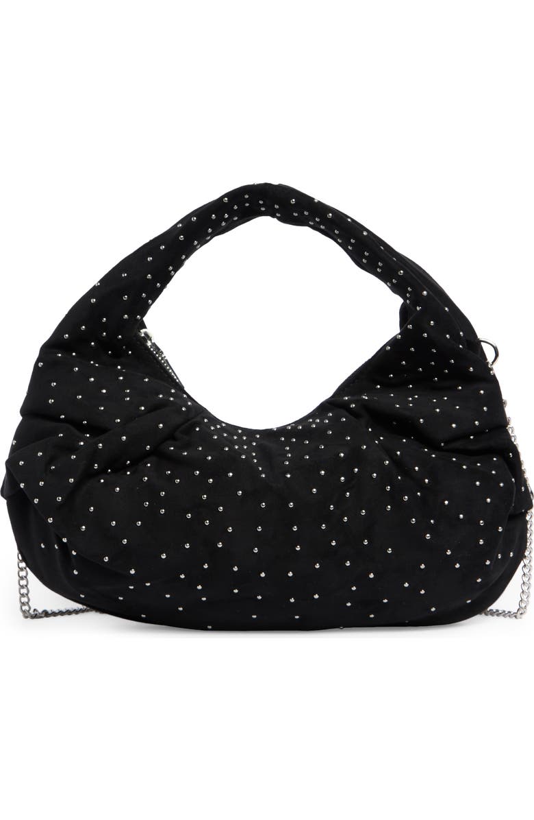URBAN EXPRESSIONS HANDBAGS Studded Hobo Bag, Main, color, Black