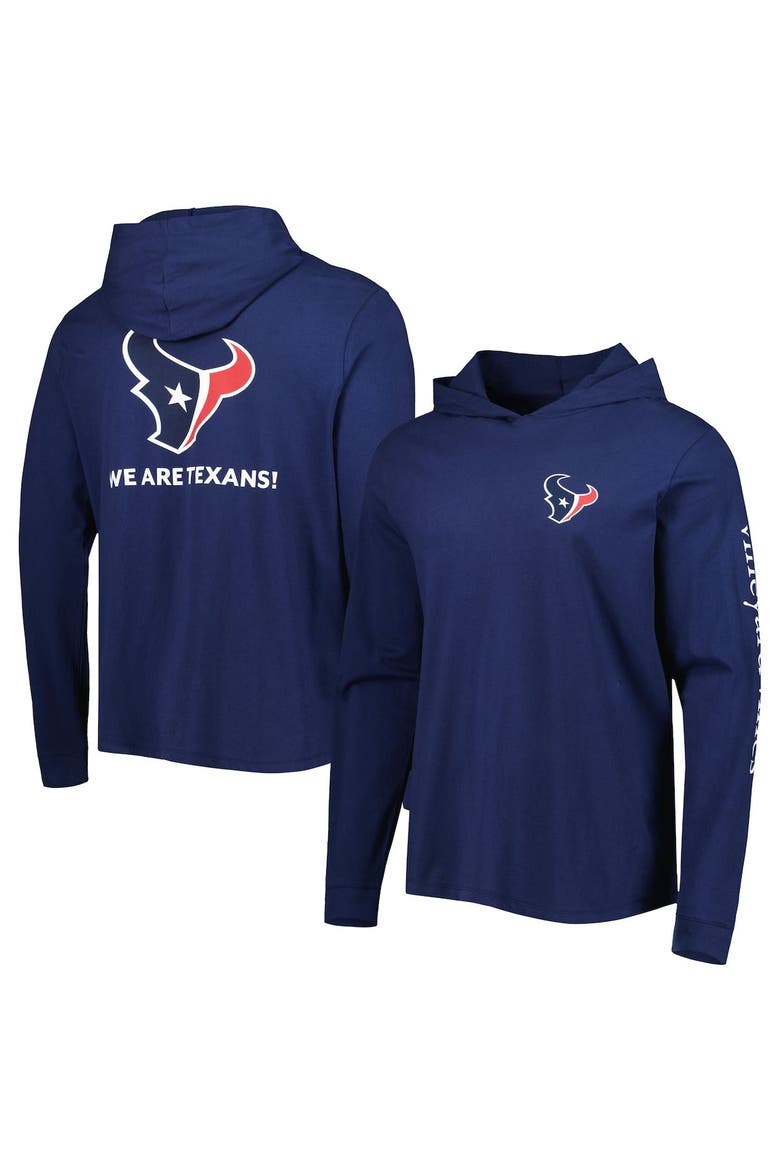 Men's Vineyard Vines Navy Houston Texans Local Long Sleeve Hoodie T-Shirt, Main, color, Navy