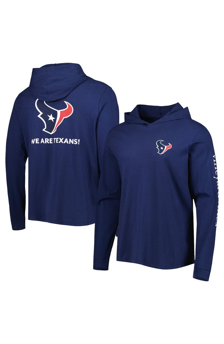 vineyard vines Men's Vineyard Vines Navy Houston Texans Local Long Sleeve Hoodie T-Shirt, Main, color, Navy