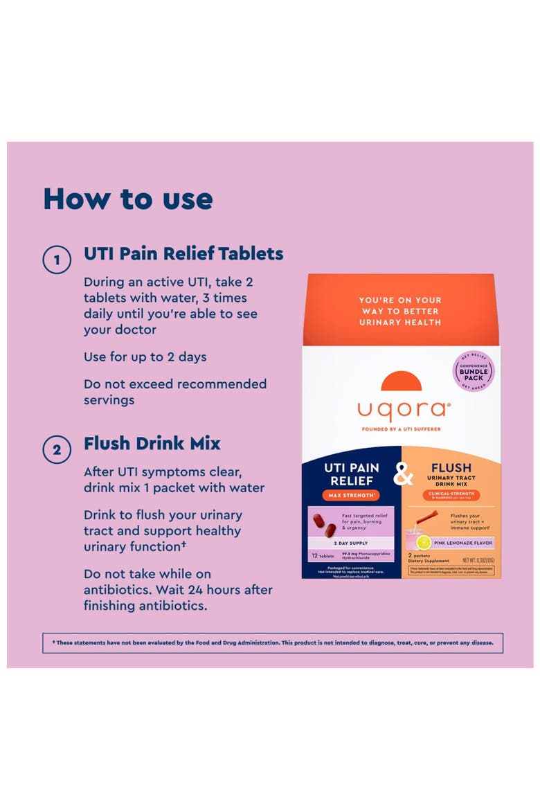UTI Pain Relief and Urinary Tract Supplement Drink Mix Bundle, Alternate, color, None