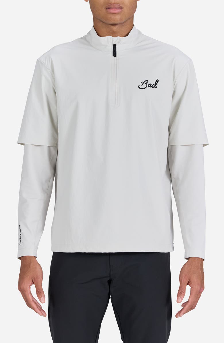 Bad Birdie Bad Elements Mechanism Quarter Zip Golf Pullover, Main, color, White Onyx