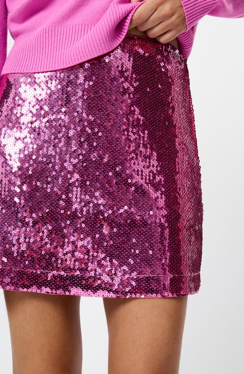 French Connection Sadie Sequin Miniskirt In Pink