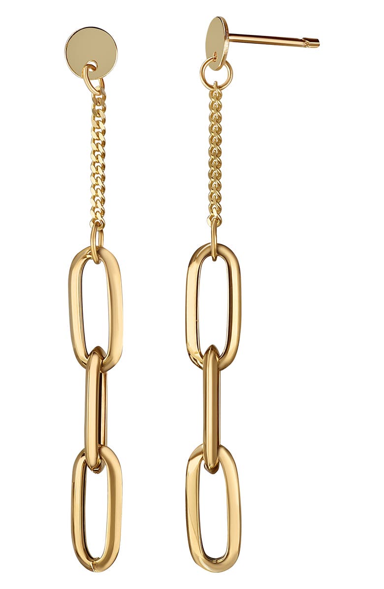 Bony Levy 14K Gold Linear Drop Earrings, Main, color, 14K Yellow Gold