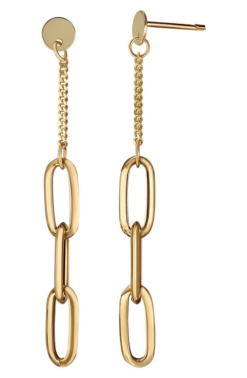 14K Gold Linear Drop Earrings (Nordstrom Exclusive)