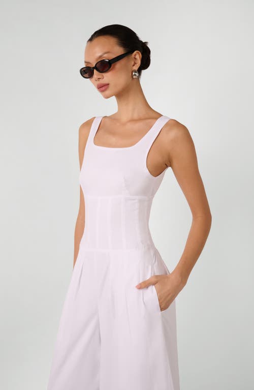 Weworewhat Pleated Wide Leg Jumpsuit