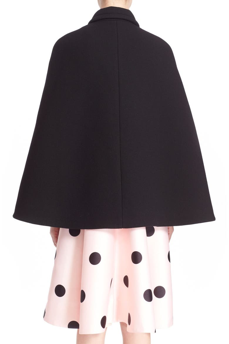 bow capelet, Alternate, color, BLACK