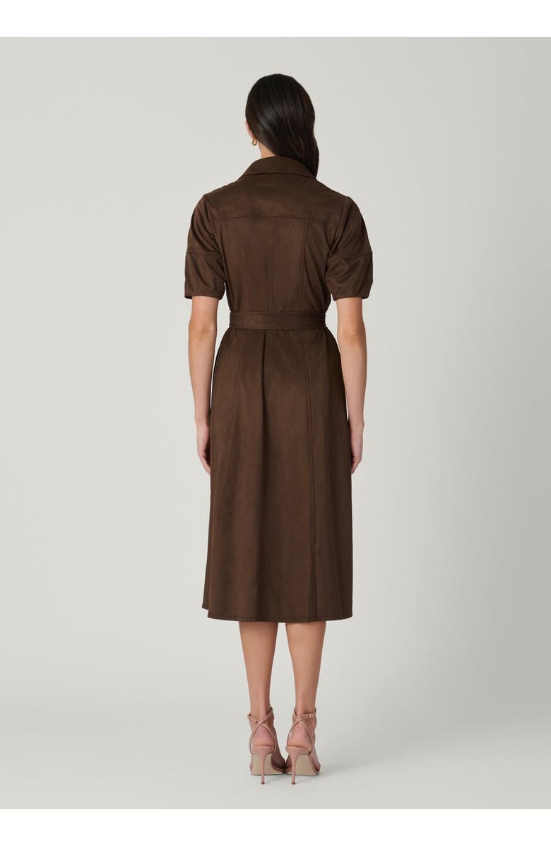 Shoshanna Mara Espresso Suede Dress, Alternate, color, Espresso