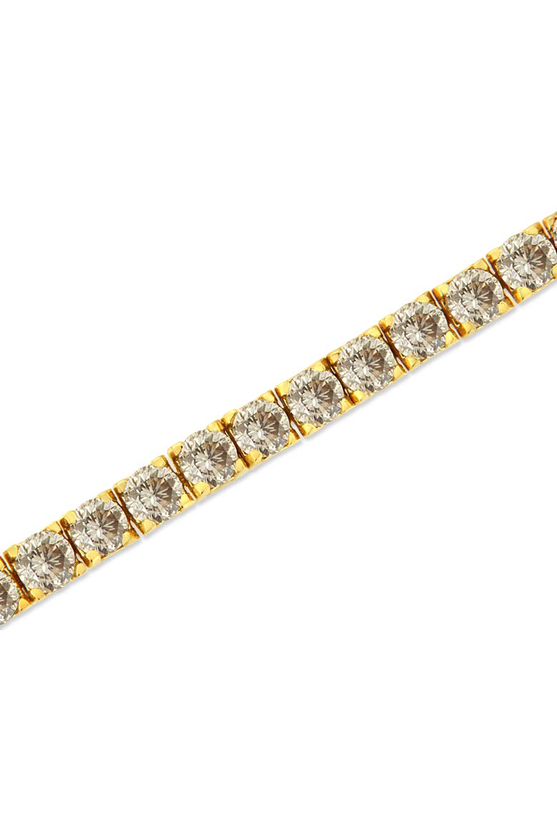 14K Yellow Gold Plated Silver 8.0 Cttw Diamond Classic Link Tennis Bracelet, Alternate, color, Yellow