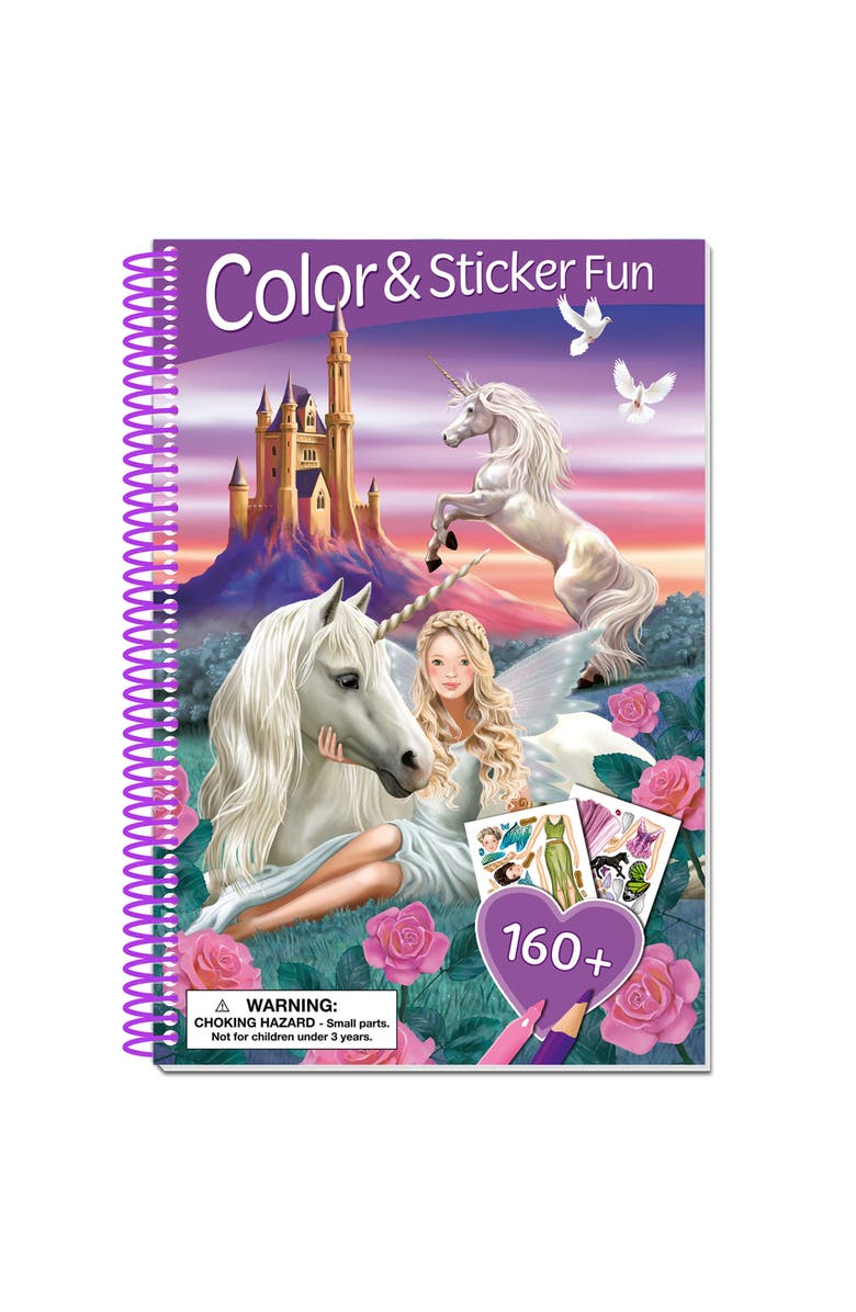 book 'n' app pApplishing house Color & Sticker Book, Main, color, Purple