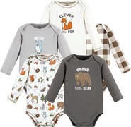 Touched by Nature 5Pk Long Sleeve Organic Bodysuits