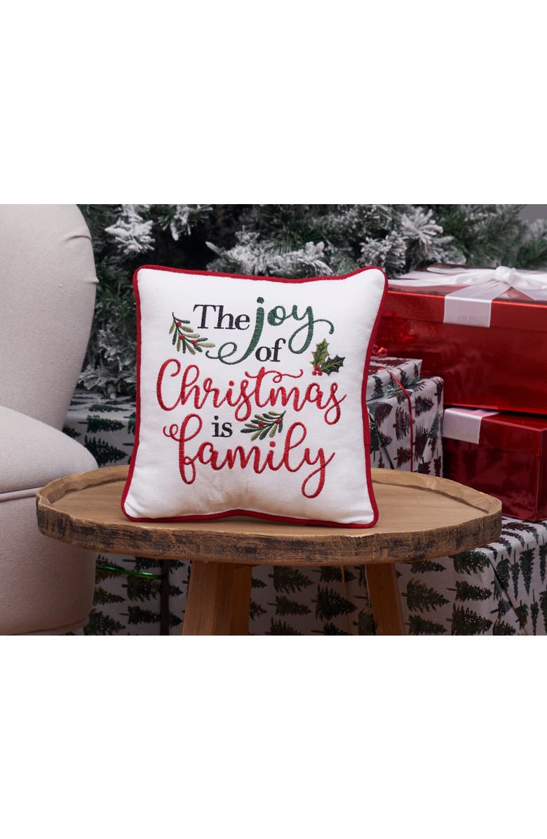 C&F Home Joy of Christmas Family Pillow, Alternate, color, Green