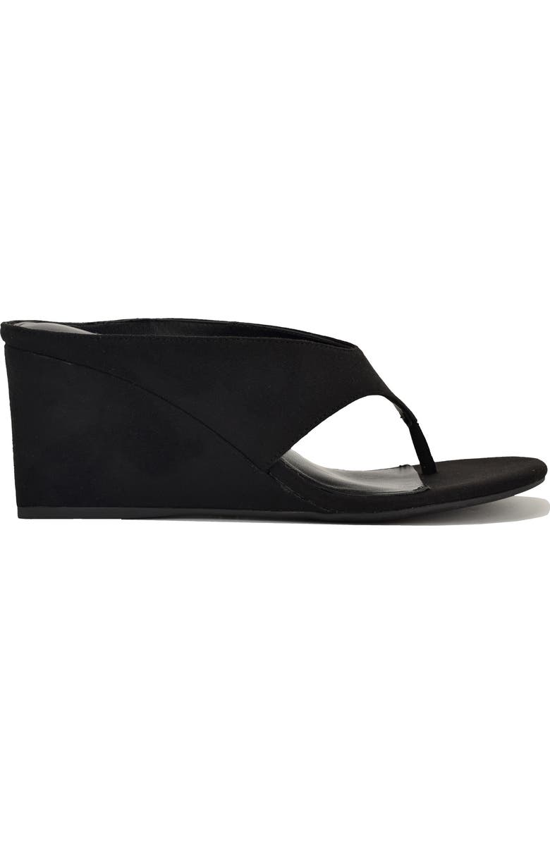 Nine West Jadde Wedge Sandal, Alternate, color, Black