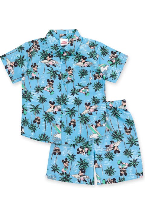 Mickey Mouse 2-Piece Button-Down and Shorts Set