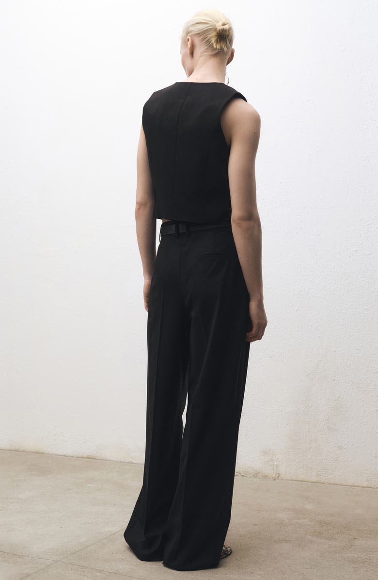 MANGO Pleat Front Wide Leg Suit Pants, Alternate, color,