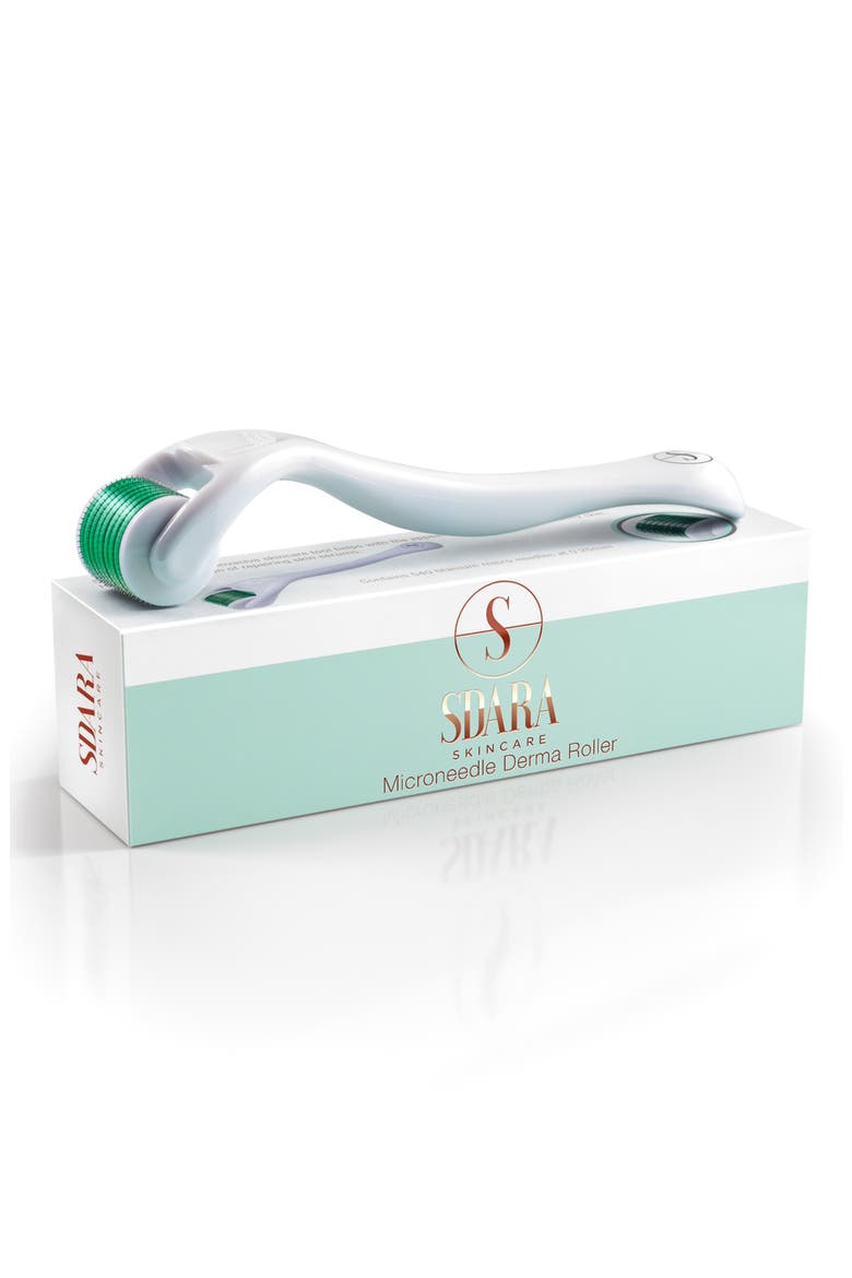 Microneedle Skin Roller, Main, color, WHITE