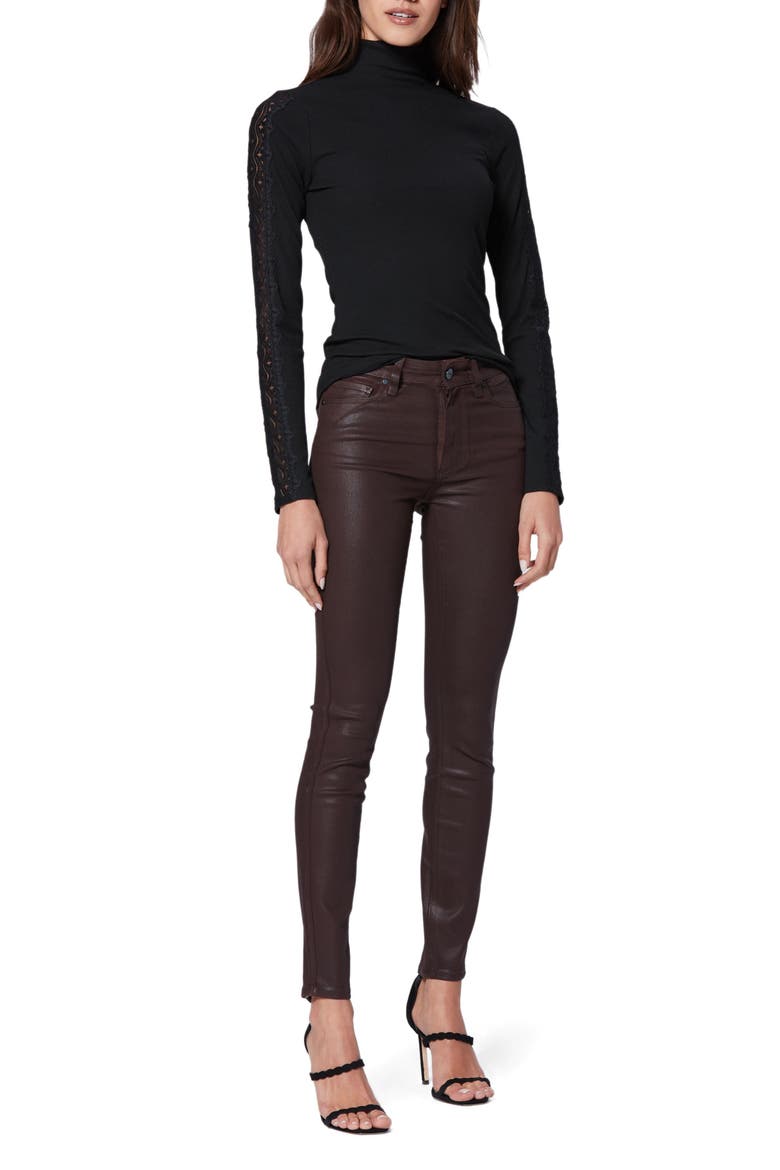 Transcend Hoxton High Waist Coated Ankle Skinny Jeans, Alternate, color, CHICORY LUXE COATED