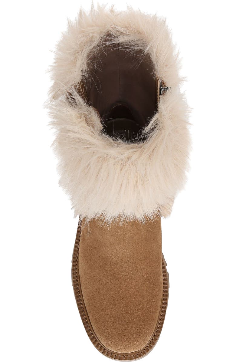 Franco Sarto Brina Moto Bootie, Alternate, color, Taupe Faux Fur