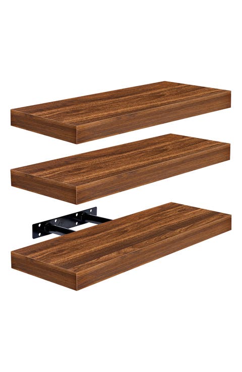 Set of 3 Floating Wall Shelves