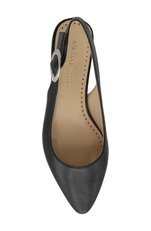 Adrienne Vittadini Papina Slingback Kitten Heel Pump In Black Sm