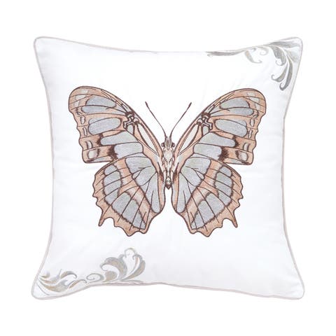 Green Malachite Butterfly Pillow