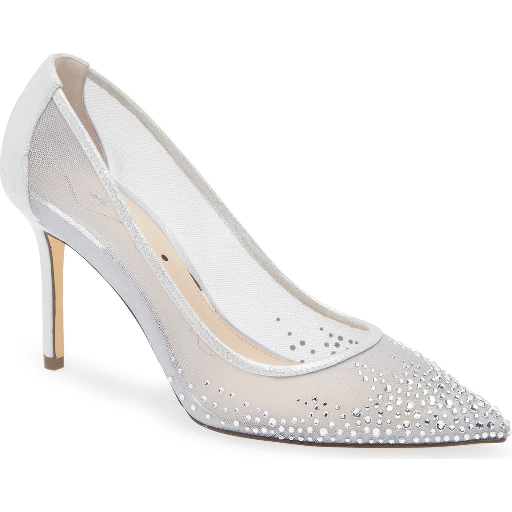 Nina Nalia Pointed Toe Pump In Silver