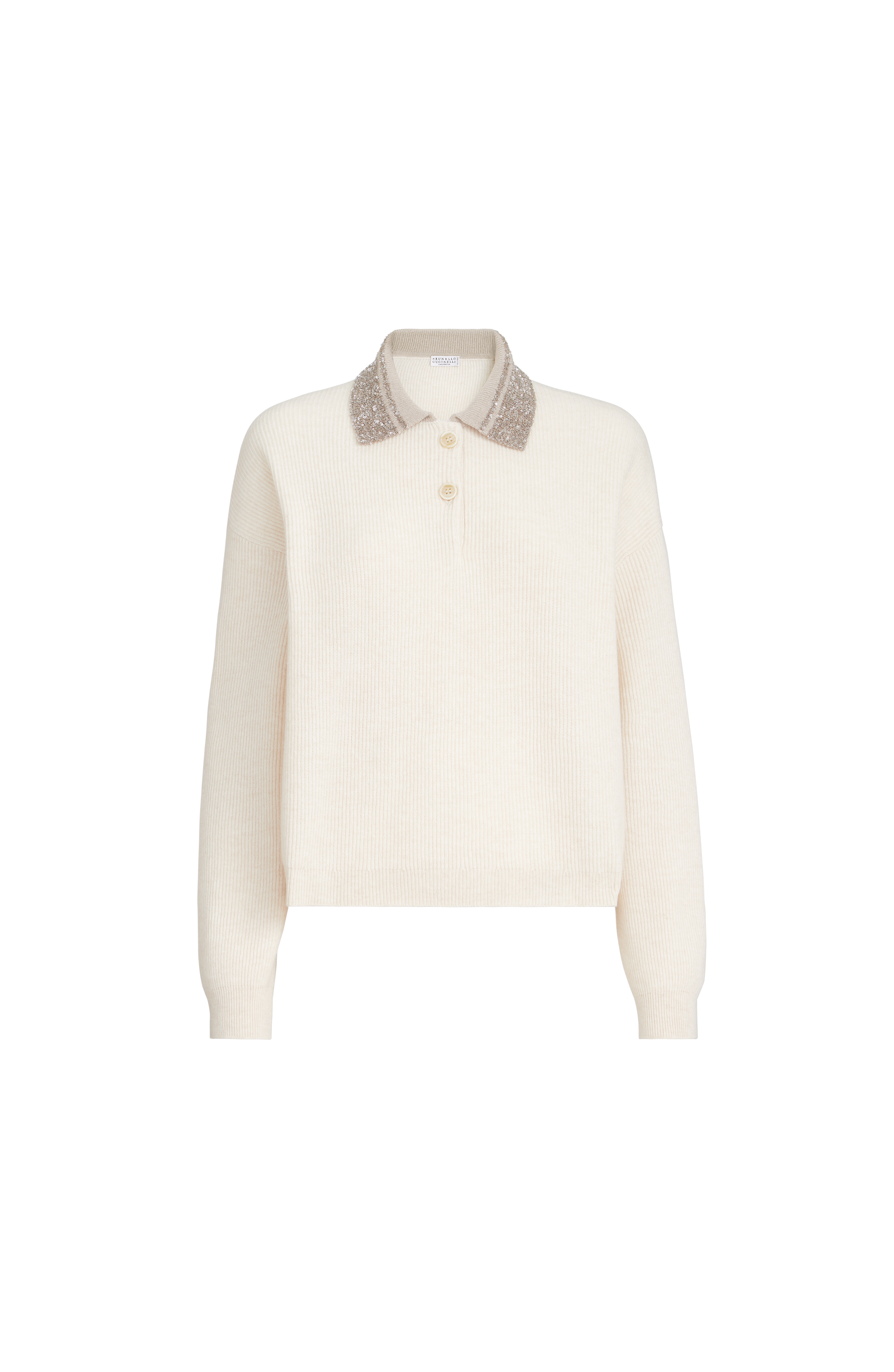 Polo with dazzling collar - image 2