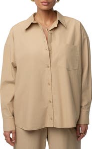 JLUXLABEL Leon Oversize Cotton Poplin Button-Up Shirt