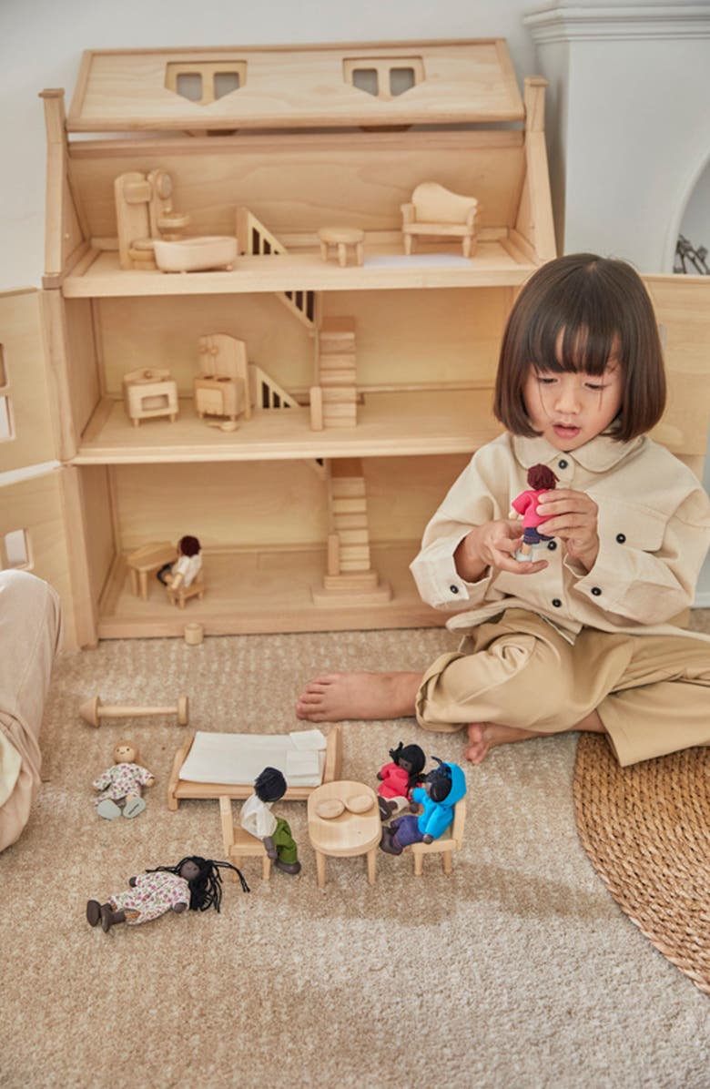 PlanToys<sup>®</sup> Victorian Dollhouse Furniture Set, Alternate, color, Natural