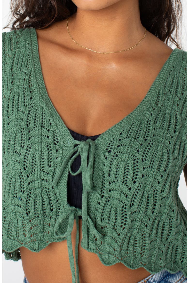 Beach Bound Cotton Crop Sweater Vest, Alternate, color, LODEN FROST SOLID