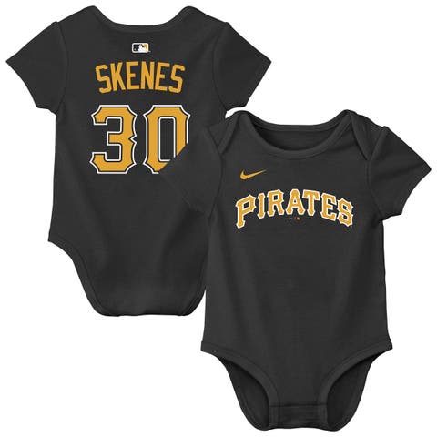 Newborn & Infant Nike Paul Skenes Black Pittsburgh Pirates Name & Number Bodysuit