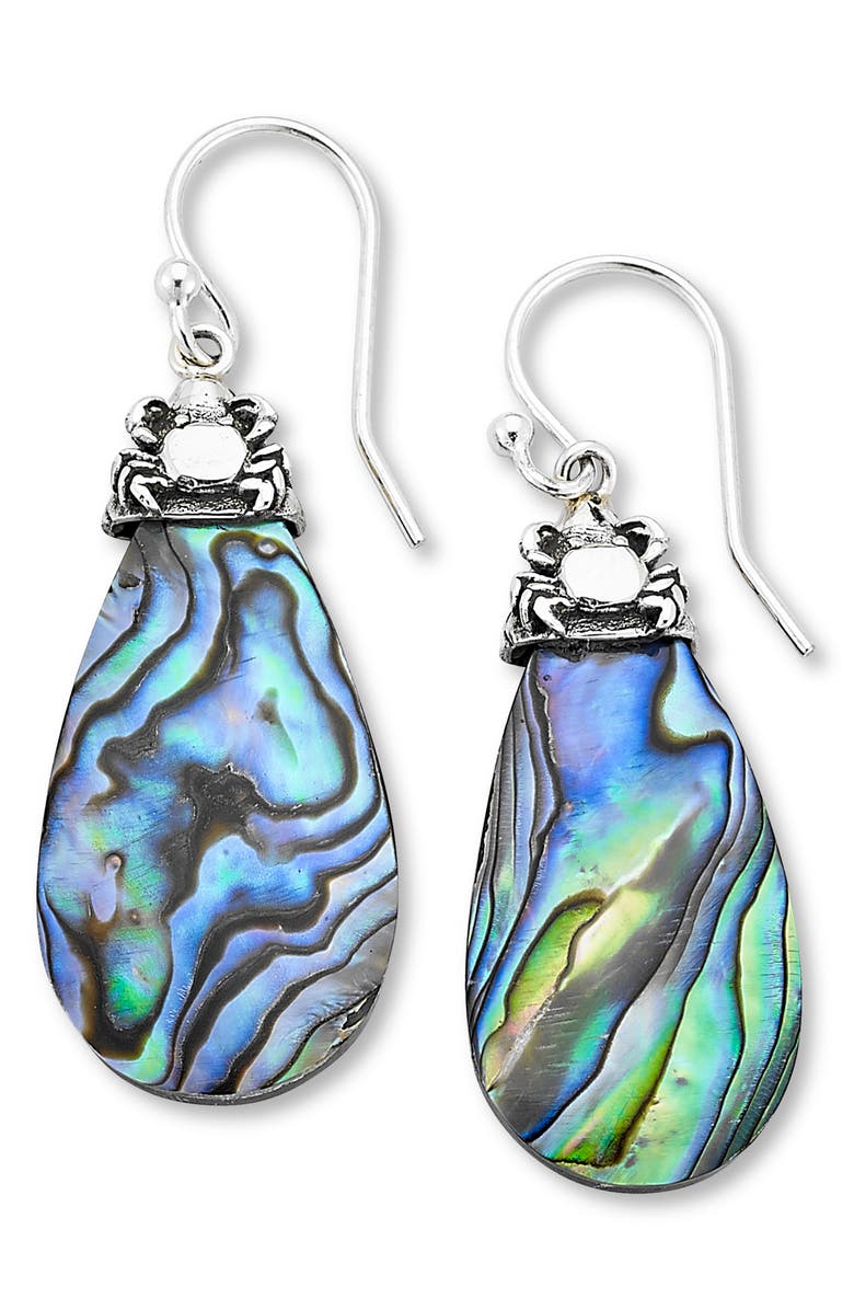 SAMUEL B. Abalone Crab Drop Earrings, Main, color, Blue And Green