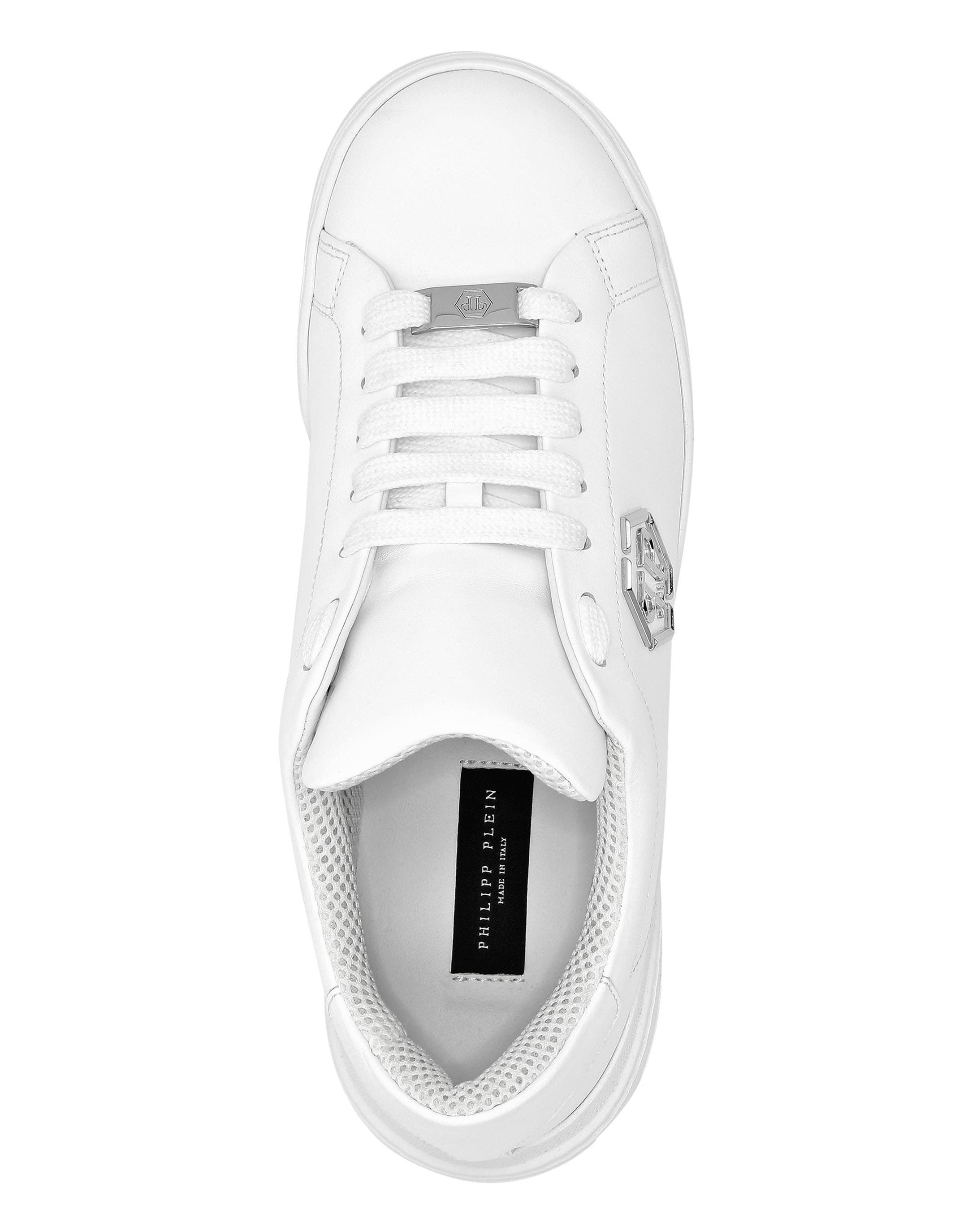 Leather Lo-Top Sneakers Skull&Amp;Bones Men, Alternate, color, white